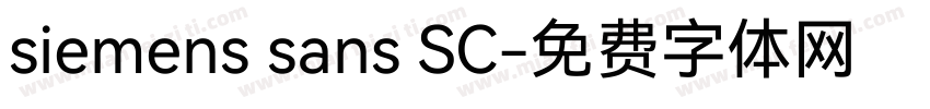 siemens sans SC字体转换